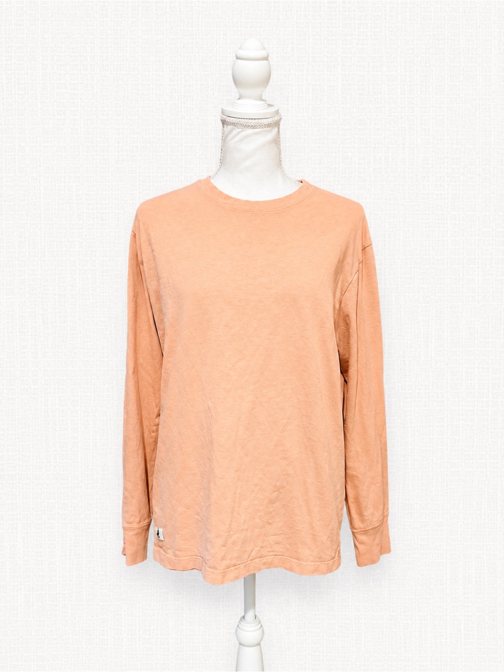Kangol Long-Sleeve Crewneck Top - Peach